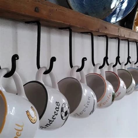 Cup Hooks With Shelf Etsy