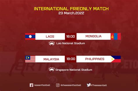 ASEAN FOOTBALL On Twitter Fixture FIFA INTERNATIONAL FRIENDLY