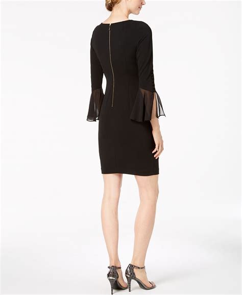 Calvin Klein Petite Ruffled Sleeve Sheath Dress Macys