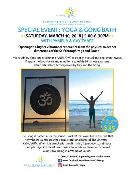 Yoga in Barbados - SPECIAL EVENT: YOGA & GONG BATH - Sunshine Kula