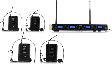 UHF 550 2 Quartett2 4 Kanalen UHF Draadloze Microfoon Set Bol