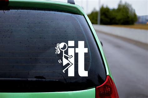 Female Fuck It Vinyl Decal Funny Meme Decals Multiple Colors And Sizes Etsy