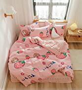 Amazon AOJIM Duvet Cover Set Pure Cotton Women Girl Cute Quilt