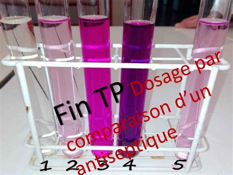 Tp Dosage Par Comparaison Dun Antiseptique Ppt T L Charger