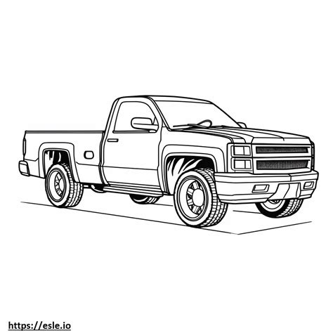 Chevrolet Silverado 4WD 2024 coloring page