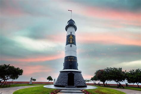 Parque Del El Faro De La Marina En Miraflores Lima Fotos De Stock