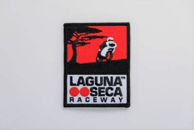 Vintage Laguna Seca Raceway Bike Patch Vertical Raceway Store