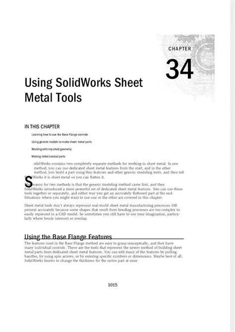 Pdf Sheet Metal Solidworks Docs Dokumentips