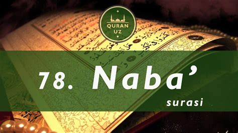 78 Naba Surasi O Zbekcha Tafsiri Bilan Al Afasy Qiroati