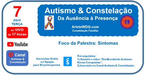 Palestra Autismo Constela O Familiar Sintomas Online Sympla