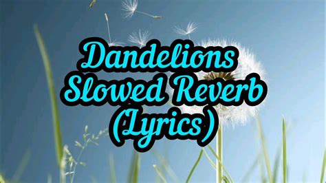 Dandelions Slowed Reverb lyrics Δ ZapHus Music YouTube