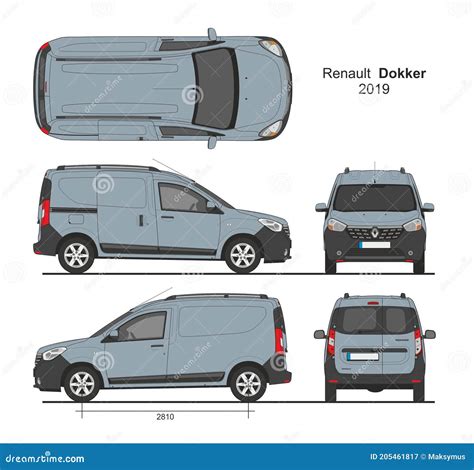 Renault Dokker Cargo Delivery Van Vector Illustration