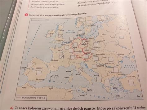 Zapoznaj Sie Z Mapa A Nastepnie Wykonaj Polecenia A Zaznacz Kolorem