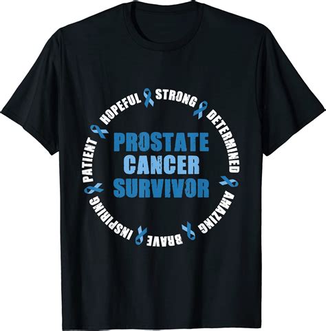 Prostate Cancer Survivor Warrior Fighter Light Blue Ribbon 2023 Shirt