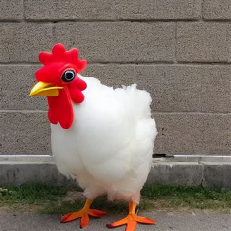 Cute Chicken Dressed As An Inmate Campau Mike Style Stable Diffusion