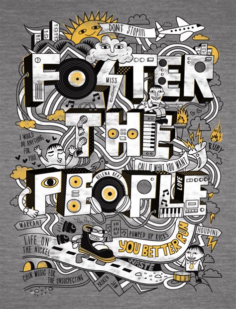 FOSTER THE PEOPLE TEE DESIGN on Behance