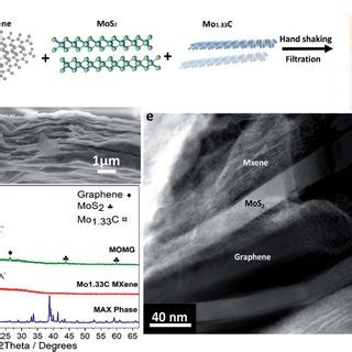 A Schematic Illustration Of The Structure Of MXene Graphene And MoS