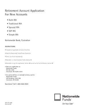 Fillable Online Retirement Account Application For New Accounts Plan