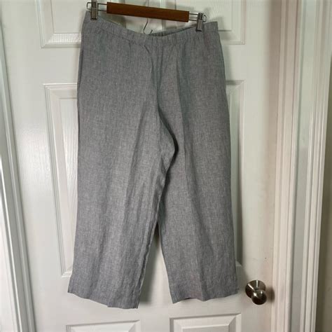 J Jill Pants Jumpsuits J Jill Love Linen 0 Linen Pewter White