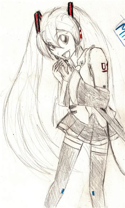 Miku Hatsune sketch 2 by Fasy-Channel on DeviantArt