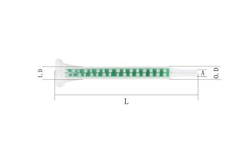 A4 Bayonet Static Epoxy Mixing Nozzle 83mm Length