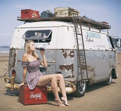 Pin By Heiner Zek On Vw Volkswagen Bus Girl Vw Bus Camper