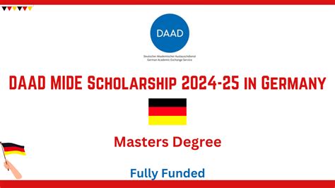 Daad Mide Scholarship In Germany Fully Funded Opforall