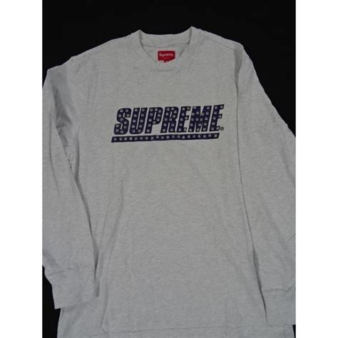 Supreme シュプリーム ロンt 長袖 20ss ライトグレー スタッズ スタッヅ Suds Long Sleeve T Shirt 古着 Used メンズトップス M C 1195コ