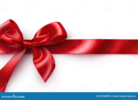 Shiny Red Satin Ribbon On White Background Stock Photo Image Of Satin