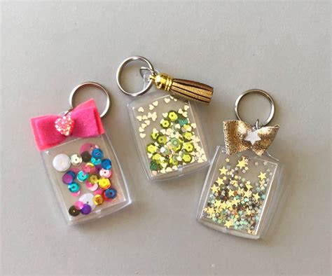 Diy Confetti Keychain 4 Steps Instructables