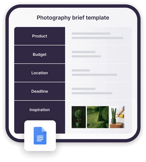 Photographer Brief Template Dash Resources