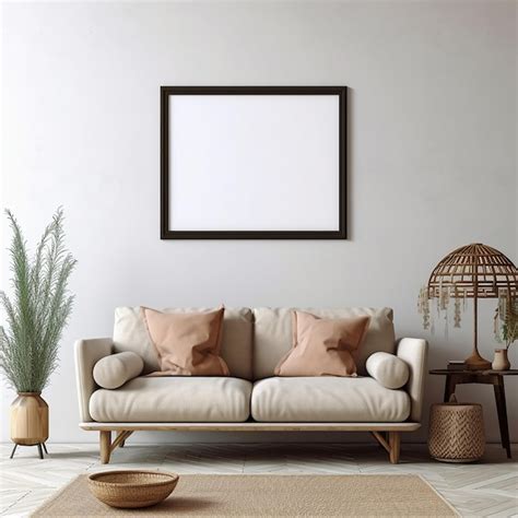 Premium AI Image | modern living room with frame