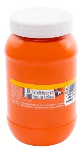 Pintura Acrilica Politec 500 Ml Acrilico Colores A Escoger Color