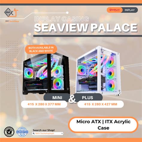 Inplay Casing Seaview Palace Micro Atx Itx Mini Plus Shopee