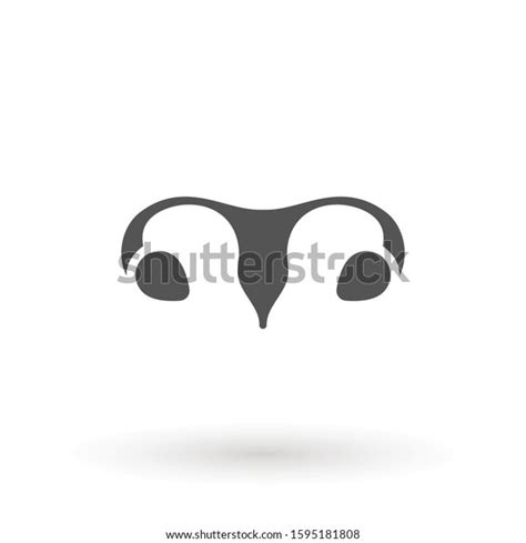 Anatomy Of The Female Reproductive System Female Uterus Icon Isolated