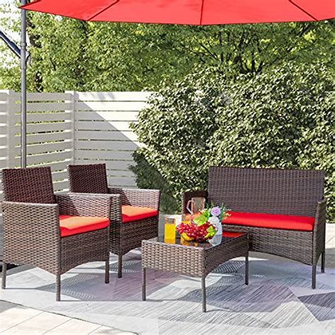 Greesum Patio Furniture Pieces Conversation Sets Outdoor Wickerr