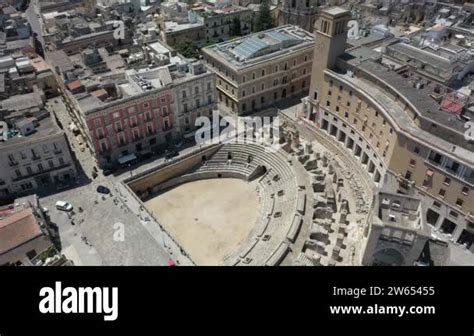 Lecce Puglia Italy Beautiful Panoramic Aerial 4K Video From Flying