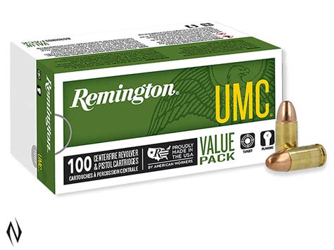 Nioa Remington Umc 9mm Luger 115gr Fmj 100 Pk