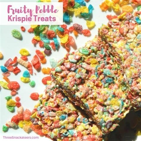 Fruity Pebbles Rice Crispy Treats Recipe The Three Snackateers