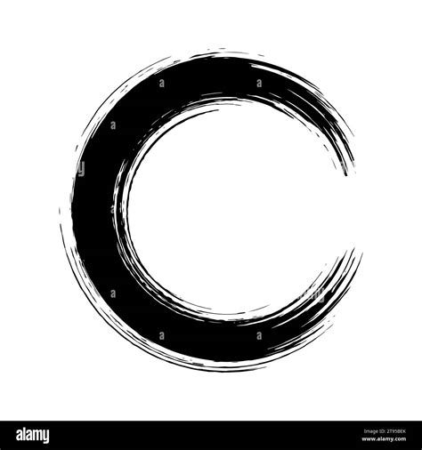 Brush Strokes Circle Round Spiral Wavy Cycle Circular Pattern Black