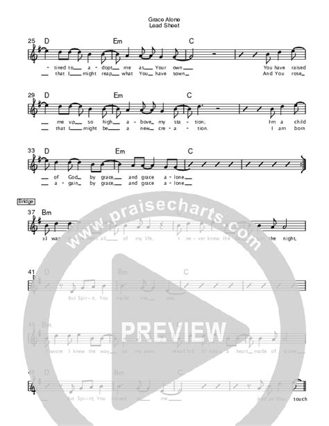 Grace Alone Sheet Music PDF Dustin Kensrue PraiseCharts