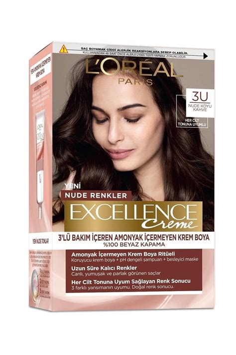 L Oreal Paris Loréal Paris Excellence Creme Nude Renkler Saç Boyası 3u Nude Koyu KahveFiyatı