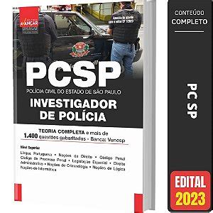 Kit Apostila Pc Sp Investigador De Pol Cia Caderno De Testes