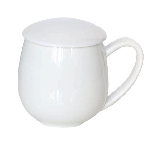 Kubek porcelanowy Błyszczący z zaparzaczem i pokrywką 350 ml Cup You