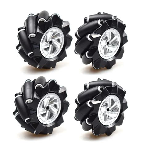 Mecanum Wheel Omnidirectional Wheel 80MM A Black Set Of 2 L R