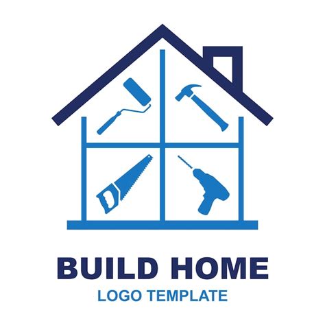 Construye el logo de tu casa para tu empresa de construcción Vector