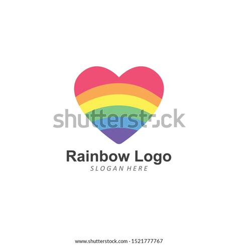 Rainbow Heart Love Symbol Icon Colorful Stock Vector Royalty Free