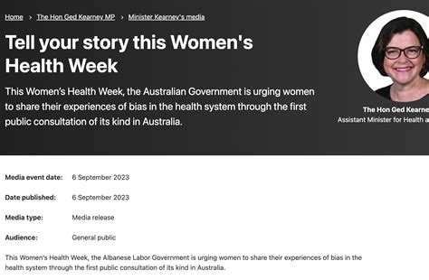 Tell Your Story This Women S Health Week Sex And Gender Health Policy