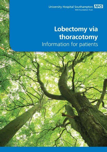 Lobectomy Via Thoracotomy University Hospital Southampton Nhs