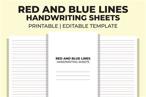 Red And Blue Lines Handwriting Sheets 20561817 Vector Art at Vecteezy